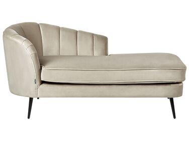 Divan c/xc3/xb4t/xc3/xa9 gauche en velours beige allier Divan c/xc3/xb4t/xc3/xa9 gauche en velours beige allier