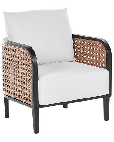 Fauteuil de jardin montefalco m/xc3/xa9tal blanc
