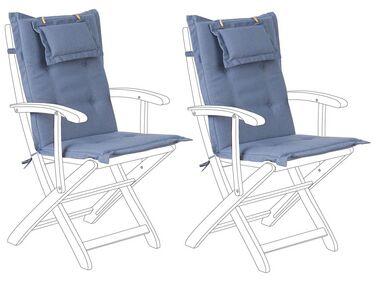 Lot de 2 coussins de jardin maui 40 x 54 cm bleu Lot de 2 coussins de jardin maui 40 x 54 cm bleu
