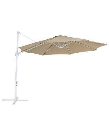 Parasol en porte-/xc3/xa0-faux taupe et blanc /xe2/x8c/x80