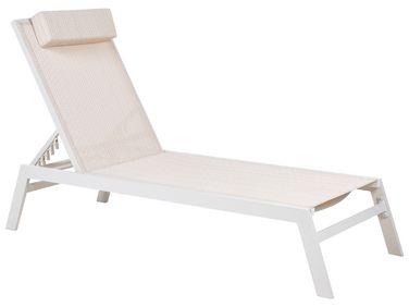 Chaise longue en aluminium beige catania ii