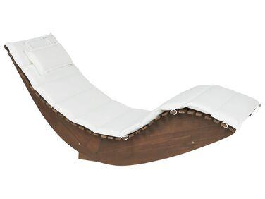 Chaise longue /xc3/xa0 bascule en bois fonc/xc3/xa9 avec Chaise longue /xc3/xa0 bascule en bois fonc/xc3/xa9 avec
