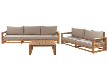 Ensemble de salon de jardin avec table 5 places timor bois