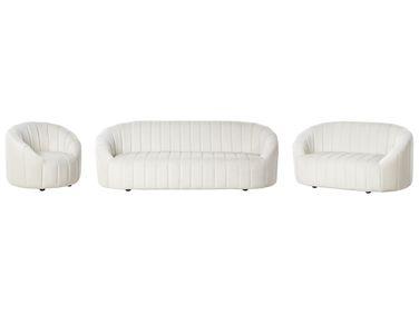 Ensemble de salon en velours blanc cass/xc3/xa9 malung Ensemble de salon en velours blanc cass/xc3/xa9 malung