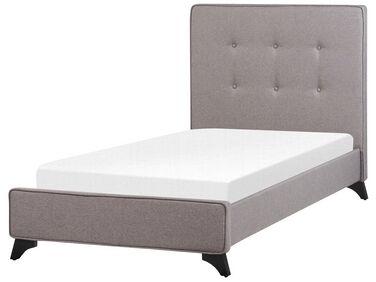 Lit avec sommier tissu ambassador 90 x 200 cm gris Lit avec sommier tissu ambassador 90 x 200 cm gris