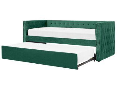 Lit gigogne velours gassin 90 x 200 cm vert /xc3/xa9meraude Lit gigogne velours gassin 90 x 200 cm vert /xc3/xa9meraude