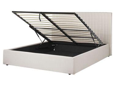 Lit ottoman tissu vion 160 x 200 cm beige Lit ottoman tissu vion 160 x 200 cm beige