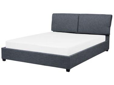 Lit /xc3/xa0 eau tissu belfort 180 x 200 cm gris