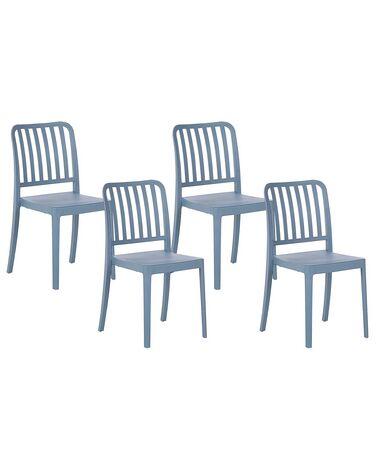 Lot de 4 chaises de jardin sersale mati/xc3/xa8re