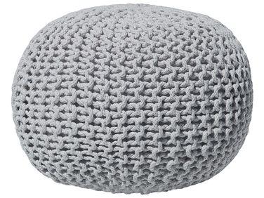 Pouf en coton gris clair 50 x 35 cm conrad Pouf en coton gris clair 50 x 35 cm conrad