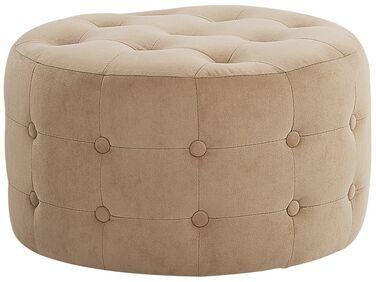 Pouf en velours beige sable /xe2/x8c/x80 55 cm tampa Pouf en velours beige sable /xe2/x8c/x80 55 cm tampa